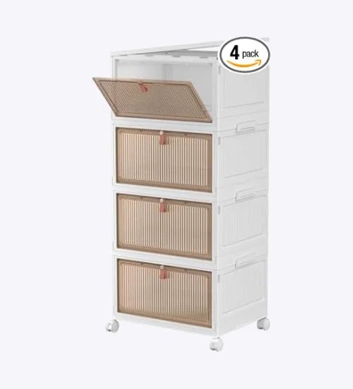 CTSNSLH 4 Tier Plastic Storage Bins with Lid