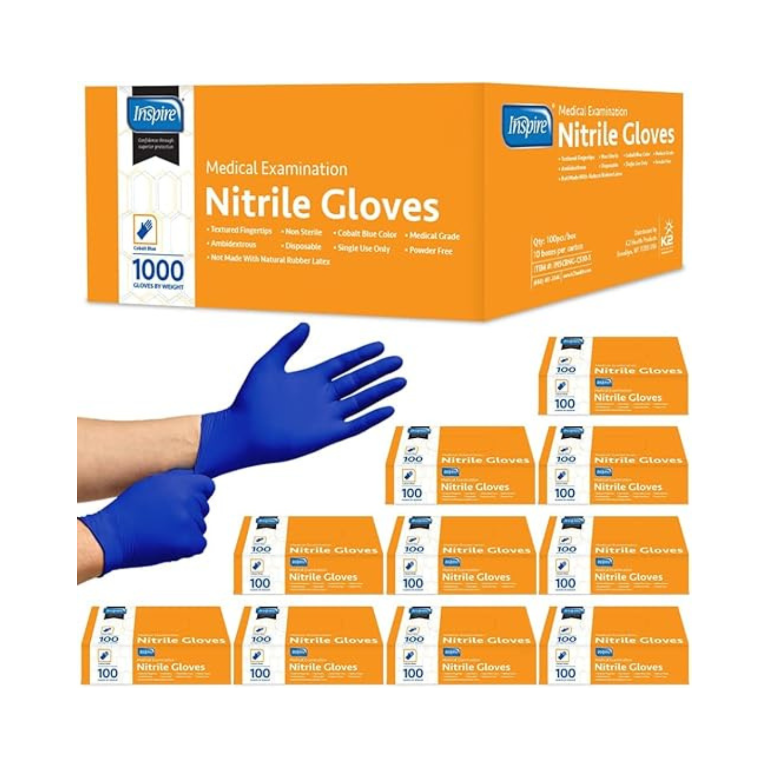 Inspire Nitrile Exam Gloves